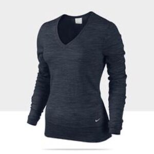 Nike Golf Tour Women’s Sweater Small Merino Wool Fitted Gray Lightweight Sporty